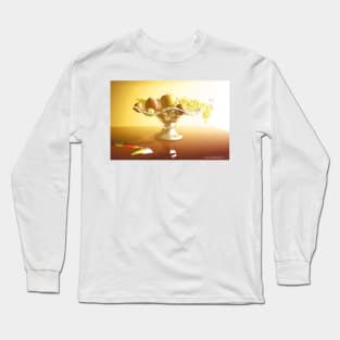 Basket of glass with fruits and batterfly Long Sleeve T-Shirt